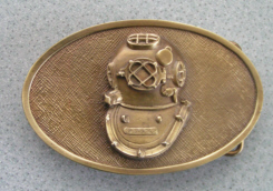 U.S. Navy Mark V Diving Helmet Belt Buckle | Vintage Diving Gear | Deep ...
