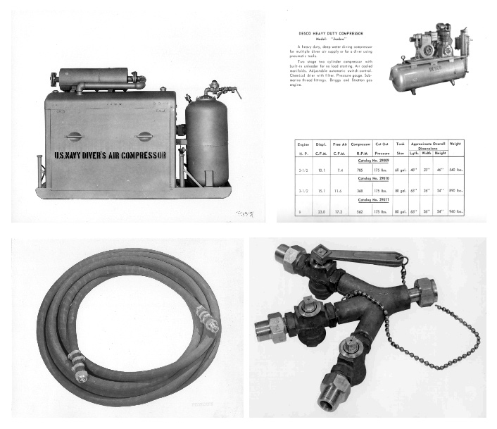 Commercial Dive Air Compressors and valves