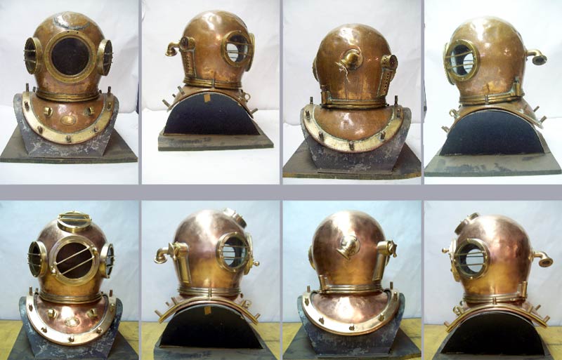 Dive Helmets Repaired and with Recast Parts like new