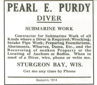 Pearl E. Purdy diver
