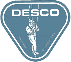 Desco with Deep Sea Diver triangle logo