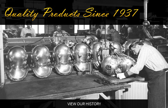Quality products since 1937 with Worker adding components to commercial dive helmet